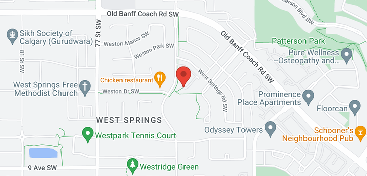 map of 24 WEST SPRINGS LANE SW